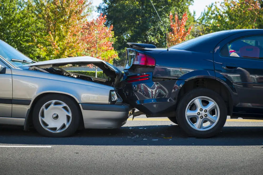 Car accident scene for personal injury case consultation